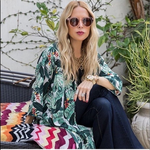 Rachel Zoe Other - Rachel zoe green tropical duster #26